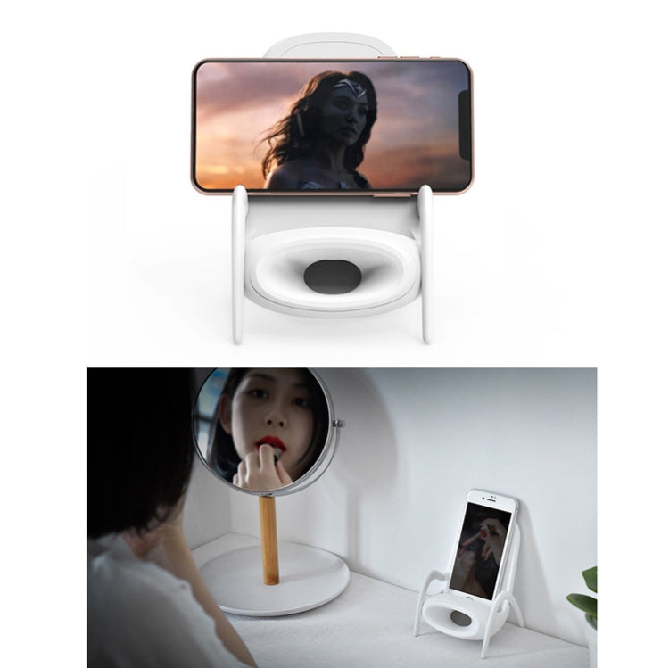 شاحن لاسلكي Magnaphon WC001 لهواتف iPhone وغيرها من هواتف أندرويد، أبيض، أسود