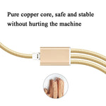 5 قطع كابل بيانات مضفر 3 في 1 USB إلى USB-C / Type-C + 8 بن + Micro USB، USB إلى USB-C / Type-C + 8 بن + Micro USB
