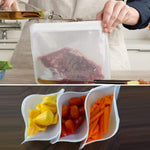 Translucent Frosted PEVA Food Preservation Bag Refrigerator Food Storage Bag Self-Sealing Food Bag, 5 PCS / Set(NO.1x5), 5 PCS / Set(NO.2x5), 6 PCS / Set(NO.1x4+NO.2x2), 10 PCS / Set(NO.1x6+NO.2x4), 12 PCS / Set(NO.1x7+NO.2x5)