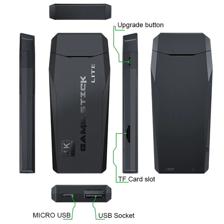 جهاز ألعاب HD لاسلكي Y3 Lite مزدوج، 32G مع 3000 لعبة، 64G مع 10,000 لعبة