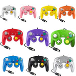 2 قطعة وحدة تحكم ألعاب سلكية بنقطة اهتزاز واحدة لجهاز Nintendo NGC / Wii، أبيض، وردي، أصفر، أحمر، بنفسجي، أخضر، أزرق، أسود، فضي، برتقالي