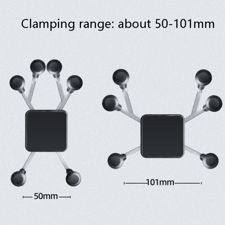 Metal Six Claw Cycling Mobile Phone Bracket Bicycle Motorcycle Electric Car Mobile Phone Bracket, Handle Installation, Rearview Mirror Installation