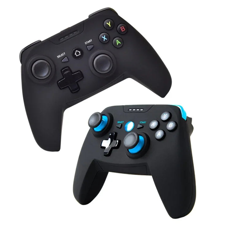 جهاز تحكم ألعاب لاسلكي CX-X1 2.4GHz + Bluetooth 4.0 لمستخدمي Android / iOS / PC / PS3، مقبض واحد (أزرق)، مقبض + حامل (أزرق)، مقبض + حامل + مستقبل (أزرق)