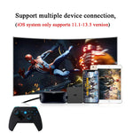جهاز تحكم ألعاب لاسلكي CX-X1 2.4GHz + Bluetooth 4.0 لمستخدمي Android / iOS / PC / PS3، مقبض واحد (أزرق)، مقبض + حامل (أزرق)، مقبض + حامل + مستقبل (أزرق)