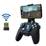 جهاز تحكم ألعاب لاسلكي CX-X1 2.4GHz + Bluetooth 4.0 لمستخدمي Android / iOS / PC / PS3، مقبض واحد (أزرق)، مقبض + حامل (أزرق)، مقبض + حامل + مستقبل (أزرق)