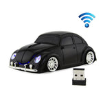 فأرة لاسلكية على شكل سيارة CM0010B بدقة 1200 DPI بثلاثة أزرار، أصفر، أحمر، أزرق، أسود