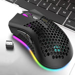 فأرة ألعاب خفيفة الوزن قابلة للشحن لاسلكياً K-Snake BM600 بدقة 1600 DPI مع 7 أزرار وإضاءة RGB ملونة، BM600 لاسلكي أسود، BM600 لاسلكي أبيض، BM600 لاسلكي وردي، BM600 لاسلكي سماوي