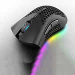فأرة ألعاب خفيفة الوزن قابلة للشحن لاسلكياً K-Snake BM600 بدقة 1600 DPI مع 7 أزرار وإضاءة RGB ملونة، BM600 لاسلكي أسود، BM600 لاسلكي أبيض، BM600 لاسلكي وردي، BM600 لاسلكي سماوي