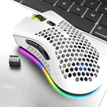 فأرة ألعاب خفيفة الوزن قابلة للشحن لاسلكياً K-Snake BM600 بدقة 1600 DPI مع 7 أزرار وإضاءة RGB ملونة، BM600 لاسلكي أسود، BM600 لاسلكي أبيض، BM600 لاسلكي وردي، BM600 لاسلكي سماوي