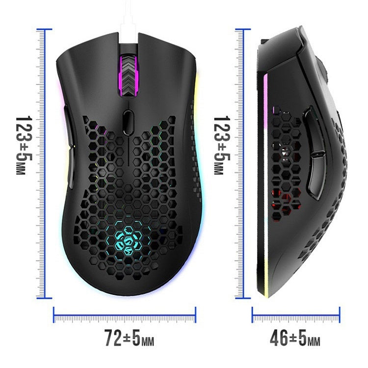 فأرة ألعاب خفيفة الوزن قابلة للشحن لاسلكياً K-Snake BM600 بدقة 1600 DPI مع 7 أزرار وإضاءة RGB ملونة، BM600 لاسلكي أسود، BM600 لاسلكي أبيض، BM600 لاسلكي وردي، BM600 لاسلكي سماوي