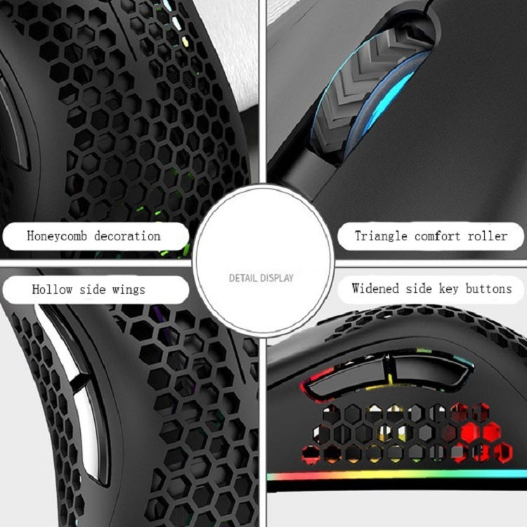 فأرة ألعاب خفيفة الوزن قابلة للشحن لاسلكياً K-Snake BM600 بدقة 1600 DPI مع 7 أزرار وإضاءة RGB ملونة، BM600 لاسلكي أسود، BM600 لاسلكي أبيض، BM600 لاسلكي وردي، BM600 لاسلكي سماوي