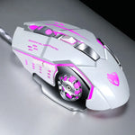 فأرة ألعاب سلكية ميكانيكية مع 6 أزرار ودقة 3200 DPI ومنفذ USB T-WOLF V6، برمجة ماكرو، فأرة ألعاب مضيئة بسبعة ألوان، طول الكابل: 1.5م، نسخة تعريف ماكرو صوتية سوداء فضية، نسخة تعريف ماكرو صوتية رمادي حديدي