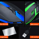 2 قطع من فأرة T-WOLF V1 سلكية بواجهة USB، 3 أزرار، دقة 1200 DPI، فأرة ألعاب بإضاءة خلفية 7 ألوان، طول الكابل: 1.35 متر