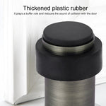 Rubber Anti-Collision Door Gear Punching Stainless Steel Round Door Resistant Home Floor-Shaped Cylindrical Door Touch, 46mm Punch, 60mm Punch, 80mm Punch, 46mm Punch-free, 60mm Punch-free, 80mm Punch-free, Brushed Steel 46mm With Plastic Head+Punch-fr...