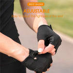 قفازات ركوب الدراجات القصيرة القابلة للتنفس WEST BIKING YP0211218، نصف أصابع مضادة للانزلاق، M, L, XL, 2XL
