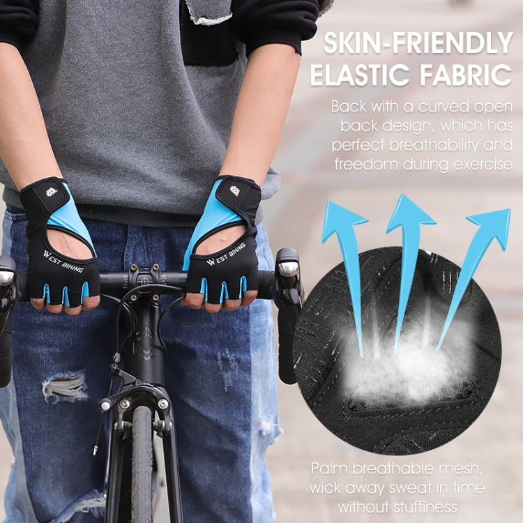 قفازات ركوب الدراجات WEST BIKING YP0211217، قابلة للتنفس، كف سيليكون، حامية معصم للتدريب الرياضي، M, L, XL