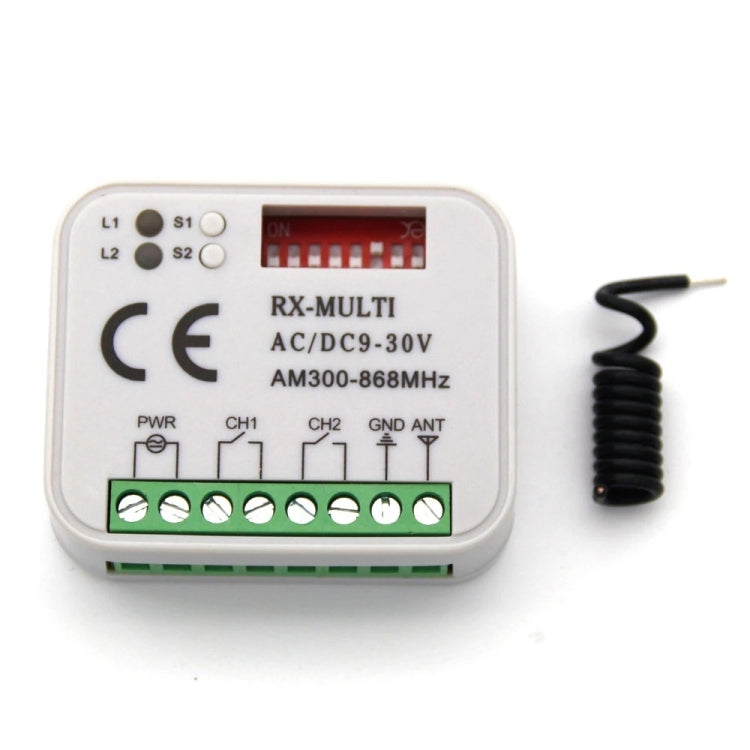 مفتاح استقبال تحكم عن بعد متعدد الترددات برمز متداول وثابت لبوابة المرآب LZ-068