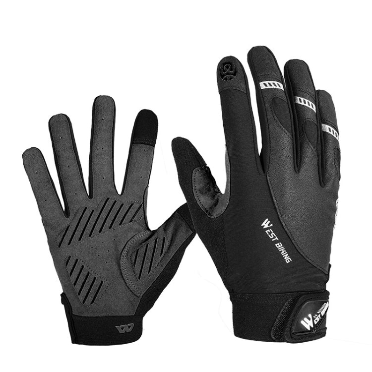 قفازات دراجة WEST BIKING YP0211209 مزودة بممتص صدمات، مضادة للانزلاق، تعمل على شاشة اللمس، M, L, XL