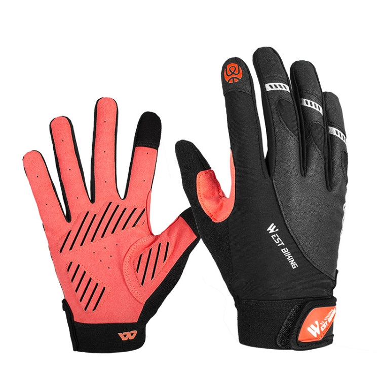 قفازات دراجة WEST BIKING YP0211209 مزودة بممتص صدمات، مضادة للانزلاق، تعمل على شاشة اللمس، M, L, XL
