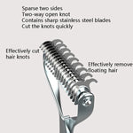 مشط حيوانات أليفة من سبائك الزنك مزدوج الوجه لتنظيف وتجميل القطط والكلاب وإزالة الشعر، فضي صغير من سبائك الزنك، فضي كبير من سبائك الزنك، أسود صغير من سبائك الزنك، أسود كبير من سبائك الزنك