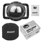 غطاء عدسة كاميرا غوص تحت الماء على شكل قبة شفاف SHOOT XTGP559 لكاميرا GoPro HERO9 Black، لكاميرا GoPro HERO9 Black