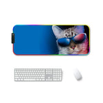 لوحة فأرة مطاطية مضيئة RGB بنقل حراري مقاومة للانزلاق F-01، 350×900×3مم، 350×900×4مم، 400×900×3مم، 400×900×4مم
