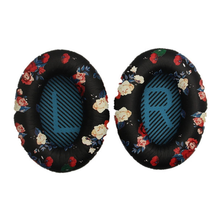 2 PCS Headset Sponge Cover For BOSE QC15 / QC3 / QC2 / QC25 / AE2 / AE2i, Print Color + Blue LR, White + Blue LR, Print Color + Black, Black + Black, White + Black, Print Color + Gray, Khaki  + Gray, Coffee  + Gray, White  + Gray, Gray  + Gray         ...
