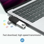 10 PCS LI-09 USB 3.0 Female to USB-C / Type-C + Micro USB Male Multi-Function OTG Adapter with Lanyard, Black, Gold, Silver, Rose Gold