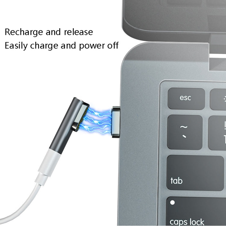 محول USB-C / Type-C مغناطيسي 20Pin زاوية يدعم الشحن ونقل الفيديو 4K، فضي، رمادي، أسود