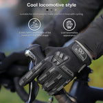 قفازات ركوب WEST BIKING YP0211208 للدراجات النارية، بأصابع طويلة، مضادة للانزلاق، تعمل على شاشة اللمس، M, L, XL