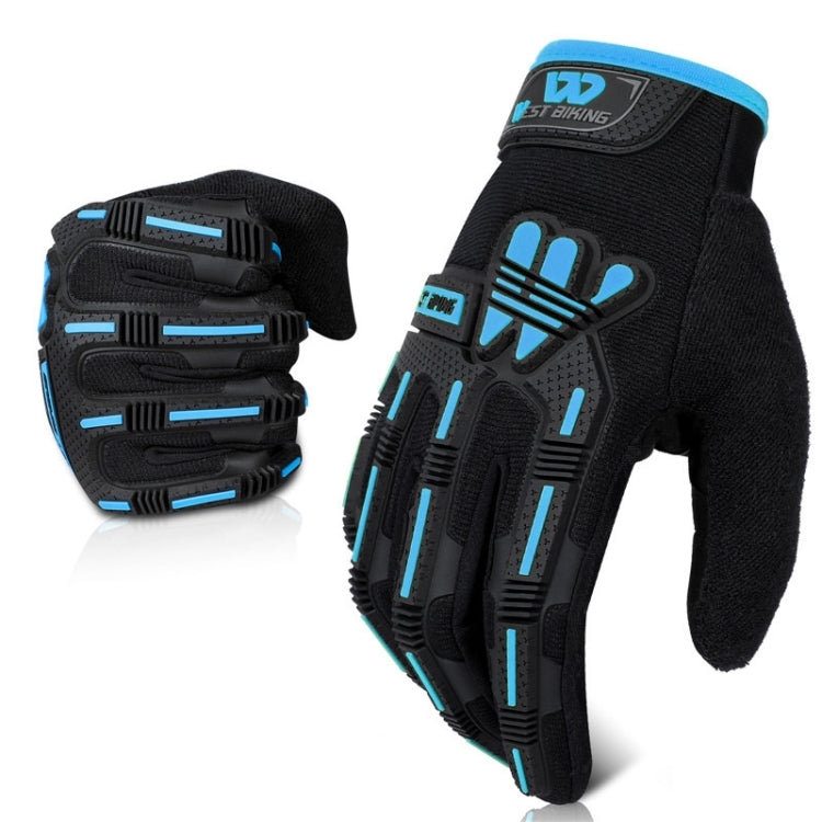 قفازات ركوب WEST BIKING YP0211208 للدراجات النارية، بأصابع طويلة، مضادة للانزلاق، تعمل على شاشة اللمس، M, L, XL