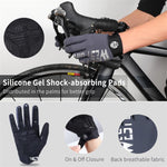 قفازات ركوب WEST BIKING YP0211214 بأصابع طويلة، ممتصة للصدمات، مضادة للانزلاق، تعمل على شاشة اللمس، قفازات رياضية للدراجات، M, L, XL