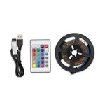 شريط إضاءة LED مع تحكم عن بعد 16 لون RGB حزام ضوء USB سيمفوني شريط ضوء نيون زخرفي ناعم، 3 أمتار، 4 أمتار