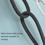 كابل شحن محمول متعدد الوظائف Oatsbasf 03083 Micro USB + USB-C / Type-C + 8 بن 3 في 1، أبيض، رمادي، برتقالي، أخضر