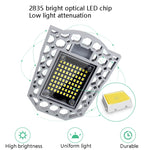 مصباح تعدين صناعي LED مقاوم للماء بمستشعر ضوء مصباح مرآب قابل للطي ثلاثي الأوراق، 60 واط، 80 واط، 100 واط