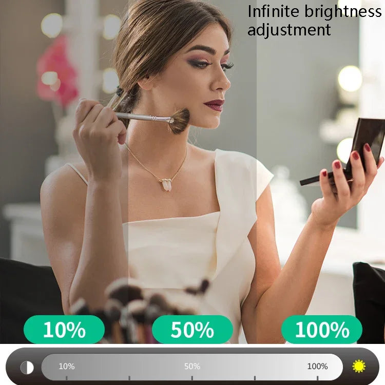مصباح مكياج LED إضاءة أمامية تجميل ملء ضوء استشعار مسح يدوي، 2 مصباح، 6 مصابيح، 10 مصابيح، 14 مصباح