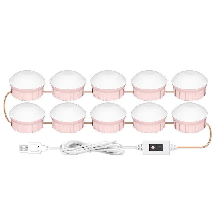 مصباح مكياج LED إضاءة أمامية تجميل ملء ضوء استشعار مسح يدوي، 2 مصباح، 6 مصابيح، 10 مصابيح، 14 مصباح