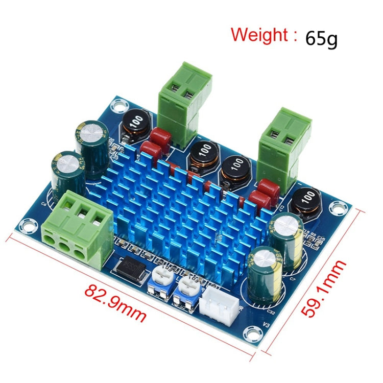 لوحة مضخم طاقة رقمية عالية القدرة HW-447 TPA3116D2 مخصصة للتركيب، مدخل 5-28V، خرج 120W