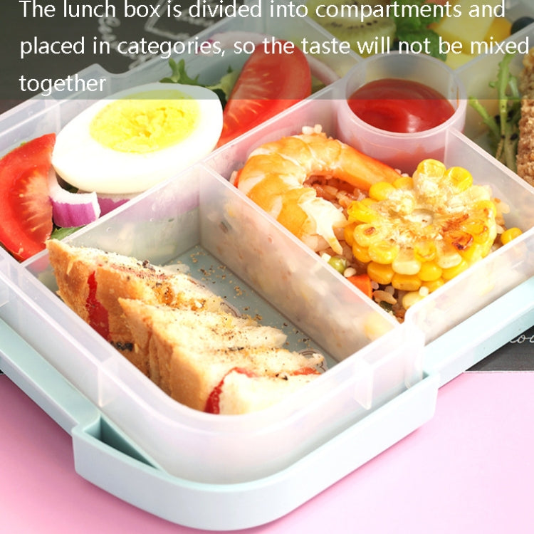 صندوق غداء ميكروويف للطلاب XINGCHENG XC-451 بلاستيك مع تقسيمات، صندوق غداء محمول، أزرق، وردي