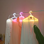 HS-20002 LED Coat Hanger Neon Light Room Decoration Lantern Holiday Light, White Light, Warm Light, Pink Light