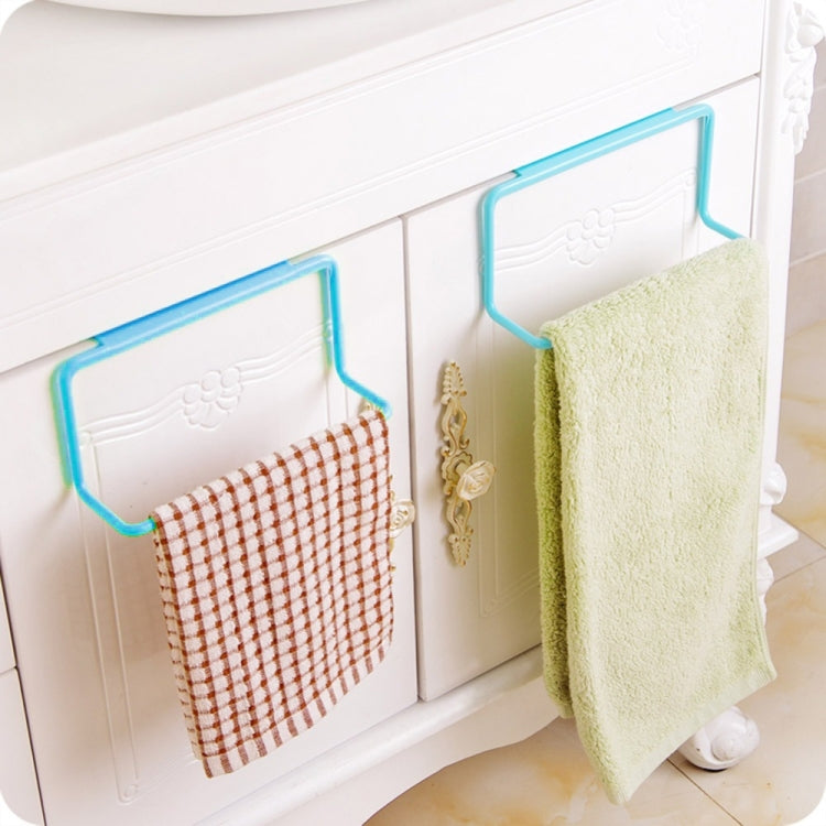 حامل منشفة مطبخ لتعليق على باب الخزانة، حامل إسفنجة منشفة، رف تخزين للحمام، ألوان أبيض، أزرق، أخضر، وردي