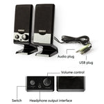 مكبر صوت لابتوب USB صغير Edifier R10U، R10U أسود