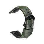 Smart Quick Release Watch Strap Crazy Horse Leather Retro Strap For Samsung Huawei,Size:, 20mm  (Dark Brown Black Buckle), 20mm (Deep Brown Silver Buckle), 20mm (Light Brown Black Buckle), 20mm (Light Brown Silver Buckle), 20mm (Black And Black Buckle)...