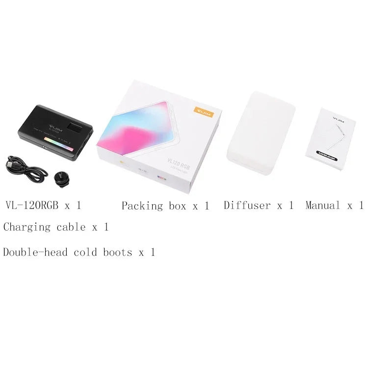 ضوء صغير للتصوير الفوتوغرافي والفيديو كاميرا SLR ملون كامل RGB Ulanzi VL120، VL120 RGB