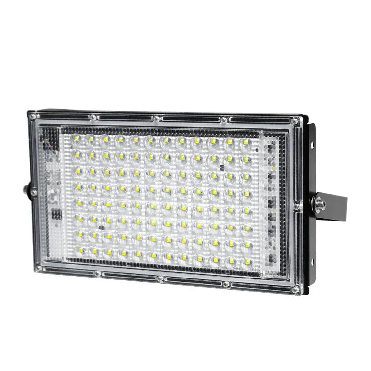ضوء كاشف LED مقاوم للماء إضاءة حديقة خارجية إضاءة موقع بناء ضوء مشروع، المواصفات: 100 واط 96 حبة (أبيض بارد)