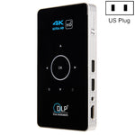 جهاز عرض ذكي DLP HD صغير C6 بنظام أندرويد 1G+8G، جهاز عرض محمول للمنزل والهاتف المحمول، قابس أمريكي (أسود)، قابس أوروبي (أسود)، قابس بريطاني (أسود)، قابس أسترالي (أسود)، قابس أمريكي (أبيض)، قابس أسترالي (أبيض)