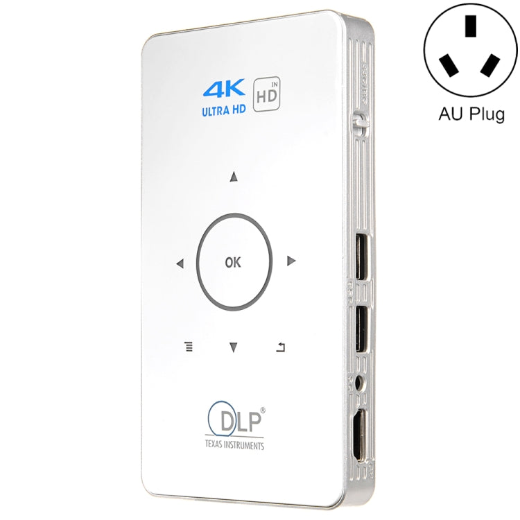 جهاز عرض ذكي DLP HD صغير C6 بنظام أندرويد 1G+8G، جهاز عرض محمول للمنزل والهاتف المحمول، قابس أمريكي (أسود)، قابس أوروبي (أسود)، قابس بريطاني (أسود)، قابس أسترالي (أسود)، قابس أمريكي (أبيض)، قابس أسترالي (أبيض)