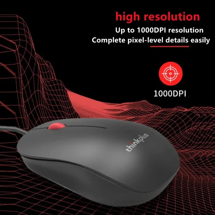 Lenovo Thinkplus M80 فأرة لابتوب مكتبية خفيفة الوزن مريحة، سلكية ولاسلكية
