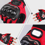 قفاز ركوب خارجي PRO-BIKER PRO01C للدراجات النارية، مضاد للسقوط، حماية أمان، نصف إصبع، M, L, XL, XXL