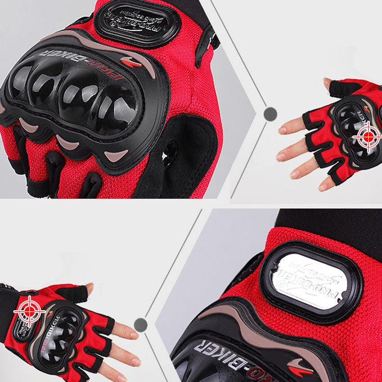 قفاز ركوب خارجي PRO-BIKER PRO01C للدراجات النارية، مضاد للسقوط، حماية أمان، نصف إصبع، M, L, XL, XXL
